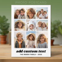 Modern Family Photo Collage 9 Photos White Minimal