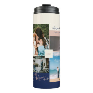 Modern Family Photo Collage Best Mum Ever Thermal Tumbler
