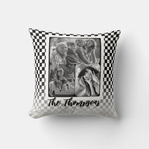 Modern Family Photo Collage Cushion
