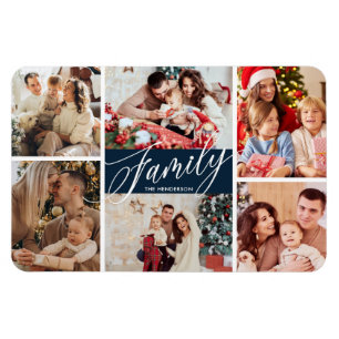 Modern Family Photo Collage  Magnet
