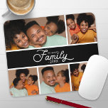 Modern Family Photo Collage Mouse Mat<br><div class="desc">Transform your workspace with a personalised mouse pad using this dynamic photo collage template. Effortlessly add your favourite pictures,  the year,  your family name,  and any custom text you desire. Make it uniquely yours!</div>