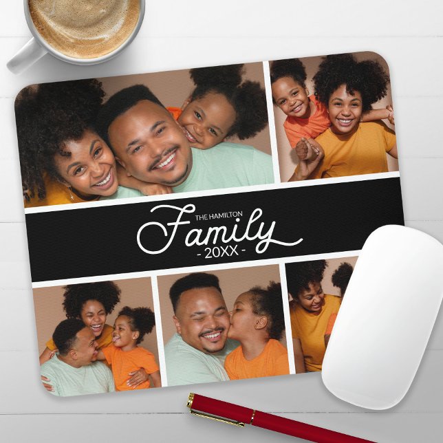 Modern Family Photo Collage Mouse Mat (Creator Uploaded)