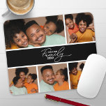 Modern Family Photo Collage Mouse Mat<br><div class="desc">Transform your workspace with a personalised mouse pad using this dynamic photo collage template. Effortlessly add your favourite pictures,  the year,  your family name,  and any custom text you desire. Make it uniquely yours!</div>