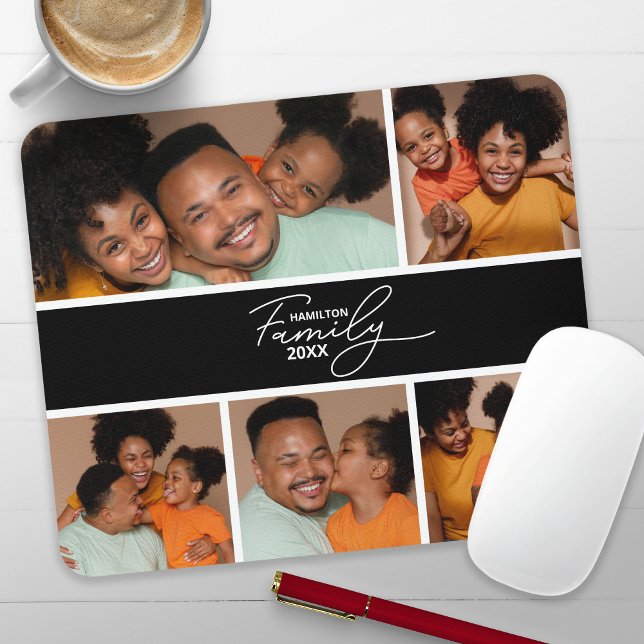 Modern Family Photo Collage Mouse Mat (Creator Uploaded)
