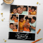 Modern Family Photo Collage Planner<br><div class="desc">Create a personalised planner using this easy photo collage template. Add pictures to the front,  including the year,  your family name,  and your name or other custom text,  and a full-size photo on the back cover.</div>