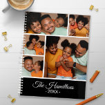 Modern Family Photo Collage Planner<br><div class="desc">Create a personalised planner using this easy photo collage template. Add pictures to the front,  including the year,  your family name,  and your name or other custom text,  and a full-size photo on the back cover.</div>
