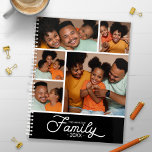 Modern Family Photo Collage Planner<br><div class="desc">Create a personalised planner using this easy photo collage template. Add pictures to the front,  including the year,  your family name,  and your name or other custom text,  and a full-size photo on the back cover.</div>