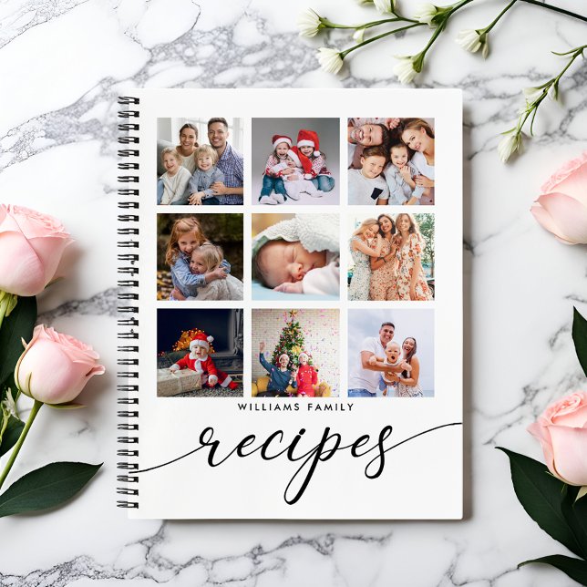 Modern Family Photo Collage Recipes Notebook (Creator Uploaded)