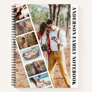 Modern Family Photo Collage Strip Notebook