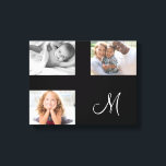 Modern Family Photo Custom Collage Monogram Canvas Print<br><div class="desc">Upload your own photo to create that one-of-a-kind piece! Perfect gift for that special sister in your life. This design was created though digital art. It may be personalised in the area provided by changing the photo and/or text. Or it can be customised by choosing the click to customise further...</div>