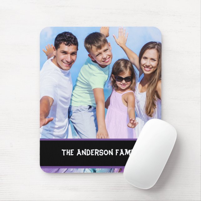 Modern Family Photo Customisable  Mouse Mat (With Mouse)