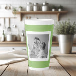 Modern  Family Photo Green Simple Lovely Gift Latte Mug<br><div class="desc">Modern  Family Photo Green Simple Lovely Gift</div>