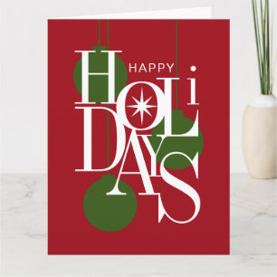 Modern Family Photo Happy Holidays Christmas  Card