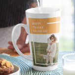 Modern Family Photo& Happy Thanksgiving Day Gift Latte Mug<br><div class="desc">Modern Family Photo & Happy Thanksgiving
Best Gift For Your Friends And Family,  Personalised Thanksgiving Text With Autumn Colours.</div>