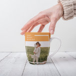 Modern Family Photo& Happy Thanksgiving Day Gift Latte Mug<br><div class="desc">Modern Family Photo & Happy Thanksgiving
Best Gift For Your Friends And Family,  Personalised Thanksgiving Text With Autumn Colours.</div>