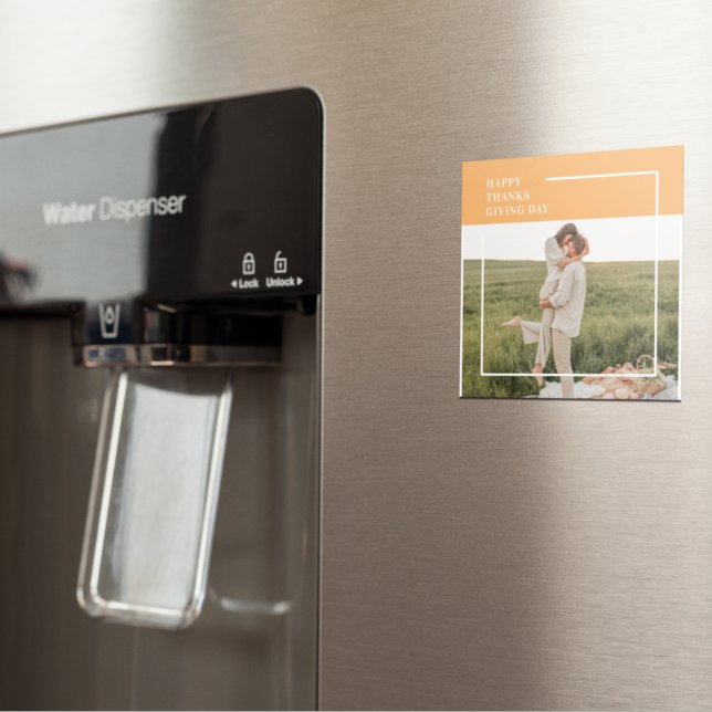 Modern Family Photo& Happy Thanksgiving Day Gift Magnet (Creator Uploaded)