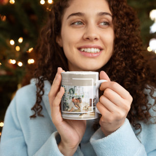 Modern Family Photo   Joyful Merry Blessed  Coffee Mug