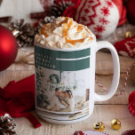 Modern Family Photo | Joyful Merry Blessed | Green Coffee Mug<br><div class="desc">Modern Family Photo | Joyful Merry Blessed | Green</div>