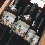 Modern Family Photo | Joyful Merry Blessed  Wine Label<br><div class="desc">Modern Family Photo | Joyful Merry Blessed</div>