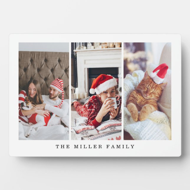 Modern Family Photo Keepsake Collage Plaque (Front)