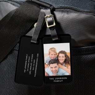 Modern Family Photo Luggage Tag