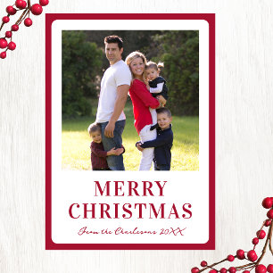 Modern Family Photo Merry Christmas Holiday Card