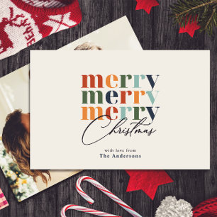 Modern Family Photo Merry Christmas Holiday Card