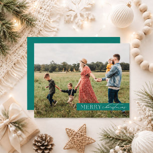 Modern Family Photo Minamalist Christmas Card