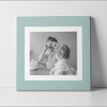 Modern  Family Photo Mint Simple Lovely Gift Canvas Print<br><div class="desc">Modern  Family Photo Mint Simple Lovely Gift</div>