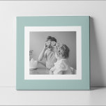 Modern  Family Photo Mint Simple Lovely Gift Canvas Print<br><div class="desc">Modern  Family Photo Mint Simple Lovely Gift</div>