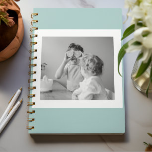 Modern Family Photo Mint Simple Lovely Gift Planner