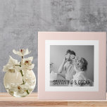 Modern  Family Photo Pastel Pink Simple Gift Tile<br><div class="desc">Modern  Family Photo Pastel Pink Simple Gift</div>