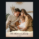 Modern Family Photo & Personalised Name Gift Poster<br><div class="desc">Modern Family Photo & Personalised Name Gift</div>