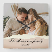 Modern Family Photo & Personalised Name Gift