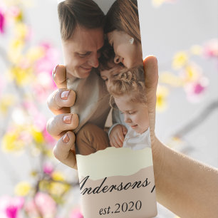 Modern Family Photo & Personalised Name Gift Thermal Tumbler