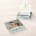 Modern Family Photo & Personalised Name Mint Gift Glass Coaster<br><div class="desc">Introducing the Modern Family Photo & Personalised Name Mint Gift! This unique and thoughtful gift is designed to celebrate and cherish your family's special moments.Give the gift of cherished memories and personalised sweetness with the Modern Family Photo & Personalised Name Mint Gift. It's a meaningful and delightful way to celebrate...</div>