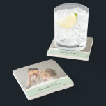 Modern Family Photo & Personalised Name Mint Gift Stone Coaster<br><div class="desc">Introducing the Modern Family Photo & Personalised Name Mint Gift! This unique and thoughtful gift is designed to celebrate and cherish your family's special moments.Give the gift of cherished memories and personalised sweetness with the Modern Family Photo & Personalised Name Mint Gift. It's a meaningful and delightful way to celebrate...</div>