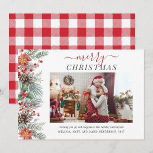 Modern Family Photo Stylish Christmas Holiday Card
