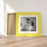 Modern  Family Photo Yellow Simple Lovely Gift Canvas Print<br><div class="desc">Modern  Family Photo Yellow Simple Lovely Gift</div>