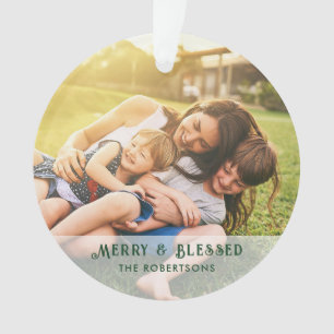Modern Family Photos Christmas Holidays Keepsake Ornament