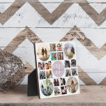 Modern Family Reunion 20 Photo Collage    Plaque<br><div class="desc">Create a lasting memory of your family reunion with this modern and contemporary plaque design. This template allows you to showcase up to 20 of your favourite family photos in a beautifully arranged layout. At the centre, there’s space to feature your family monogram, adding a personalised touch that makes it...</div>