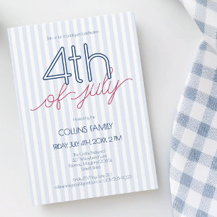 Modern Family Reunion 4th of July Summer Party Invitation