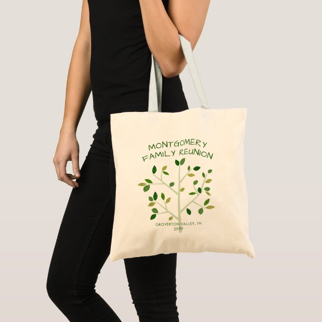 Modern Family Reunion Family Tree Personalised Tote Bag (Front (Product))