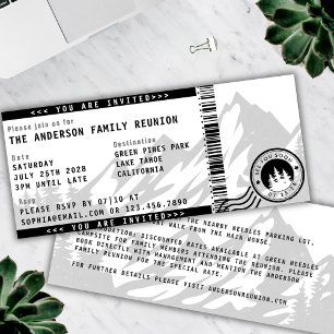 Modern Family Reunion Gathering Outdoor Ticket Invitation