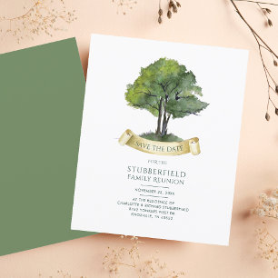 Modern Family Reunion Genealogy Tree Save the Date
