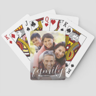 Modern Family Script Custom One Photo Playing Cards