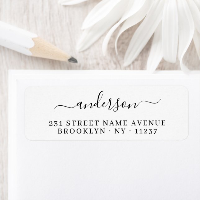 Modern Family Script Name Simple Black Calligraphy (Insitu)