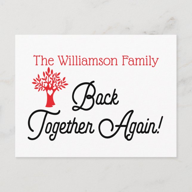 Modern Family Tree Reunion Invitation Postcard (Front)