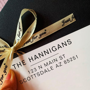 Modern Family Wedding Return Address Personalised Self-inking Stamp