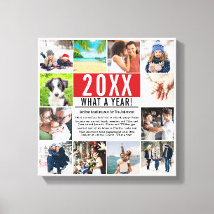 Modern Family Year In Review 12 Photo Collage Canvas Print